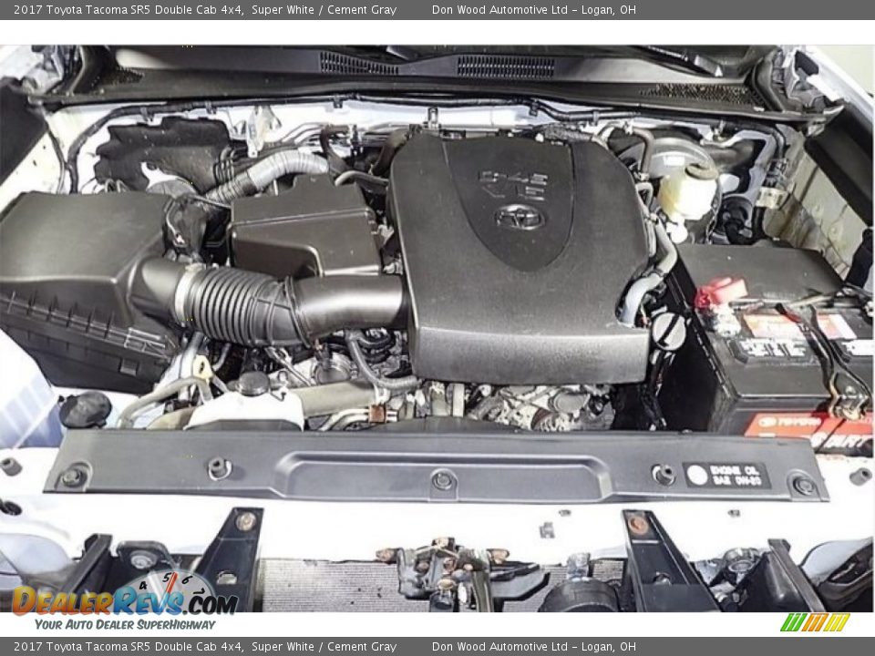 2017 Toyota Tacoma SR5 Double Cab 4x4 Super White / Cement Gray Photo #6