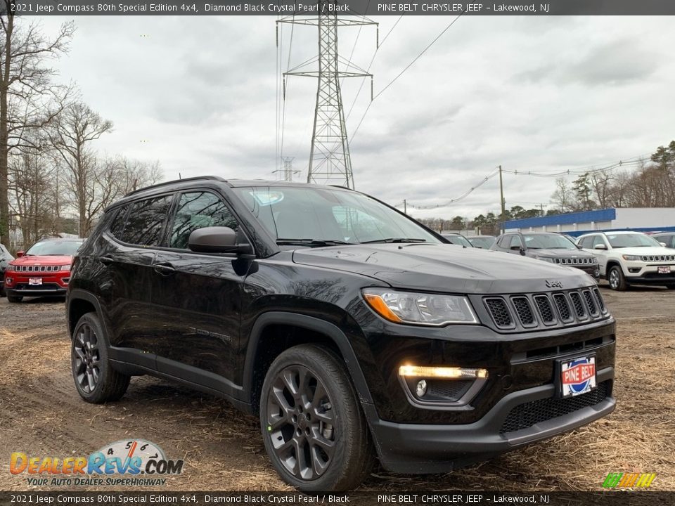 2021 Jeep Compass 80th Special Edition 4x4 Diamond Black Crystal Pearl / Black Photo #1