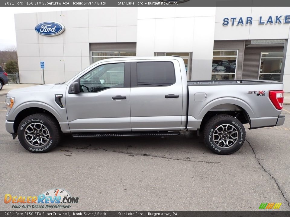 2021 Ford F150 STX SuperCrew 4x4 Iconic Silver / Black Photo #2