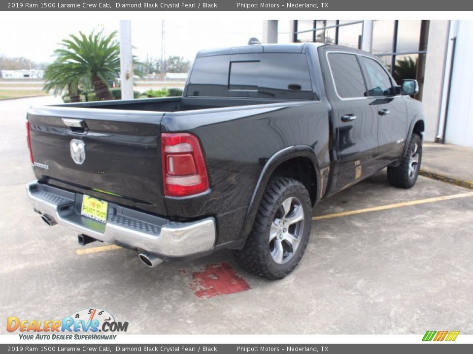 2019 Ram 1500 Laramie Crew Cab Diamond Black Crystal Pearl / Black Photo #8