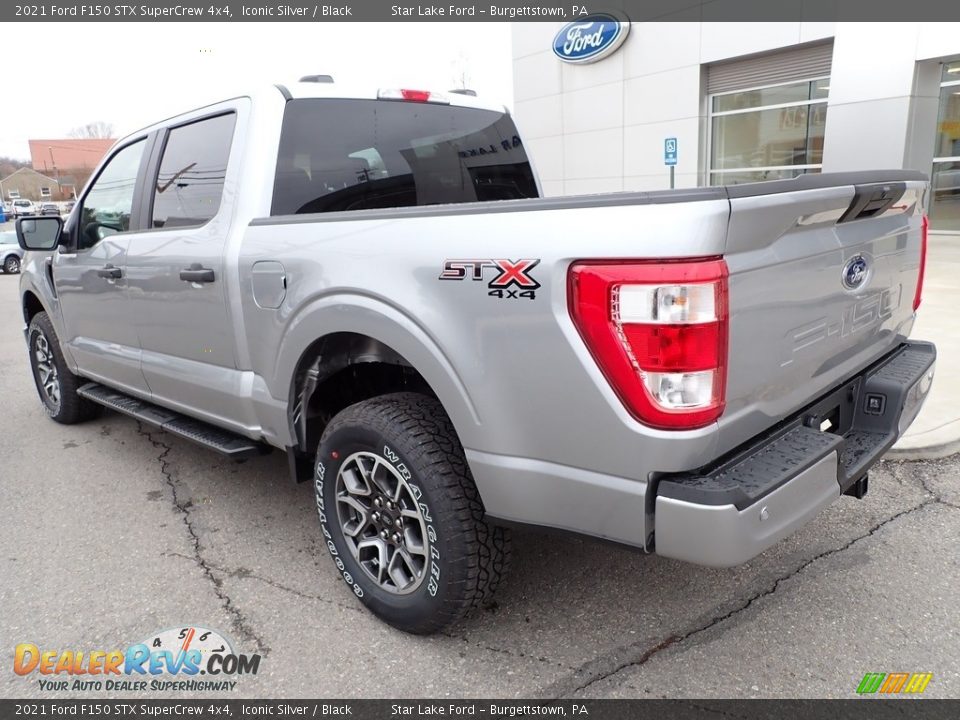 2021 Ford F150 STX SuperCrew 4x4 Iconic Silver / Black Photo #3