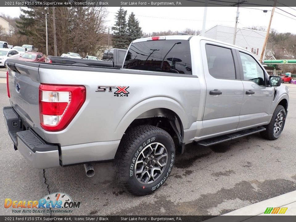 2021 Ford F150 STX SuperCrew 4x4 Iconic Silver / Black Photo #5