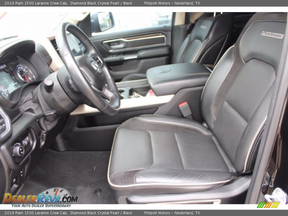 2019 Ram 1500 Laramie Crew Cab Diamond Black Crystal Pearl / Black Photo #11