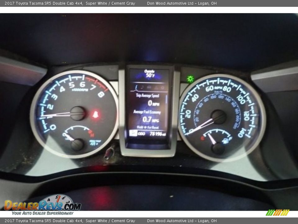 2017 Toyota Tacoma SR5 Double Cab 4x4 Super White / Cement Gray Photo #22
