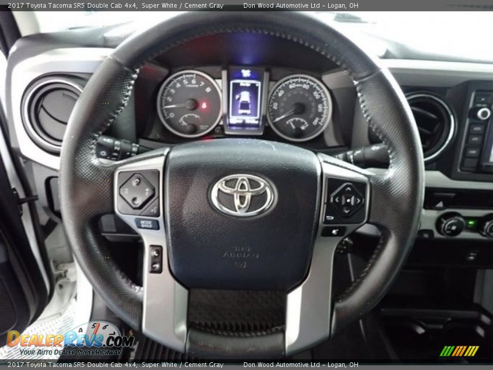 2017 Toyota Tacoma SR5 Double Cab 4x4 Super White / Cement Gray Photo #24