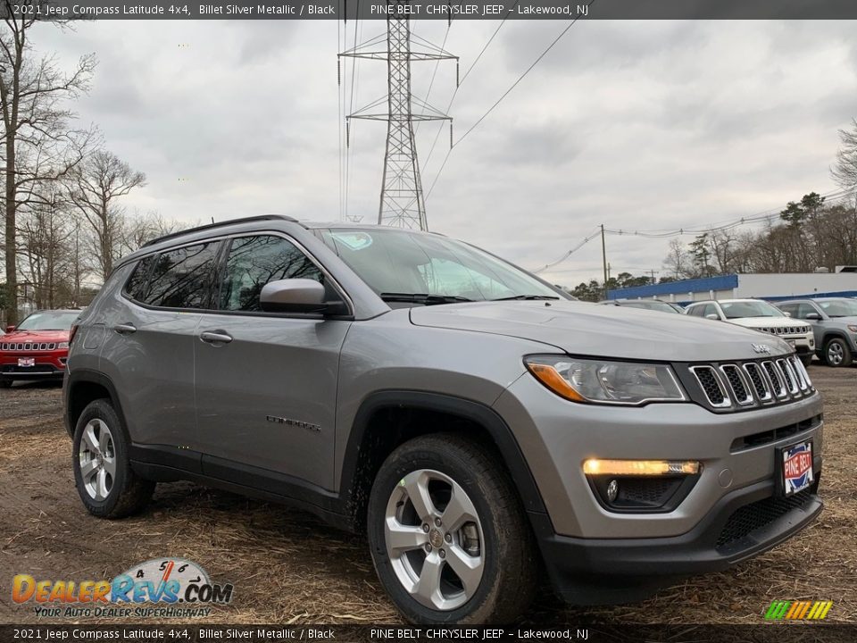 2021 Jeep Compass Latitude 4x4 Billet Silver Metallic / Black Photo #1