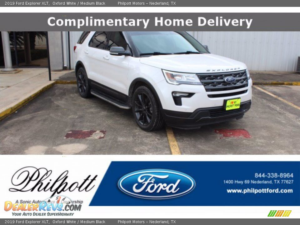 2019 Ford Explorer XLT Oxford White / Medium Black Photo #1