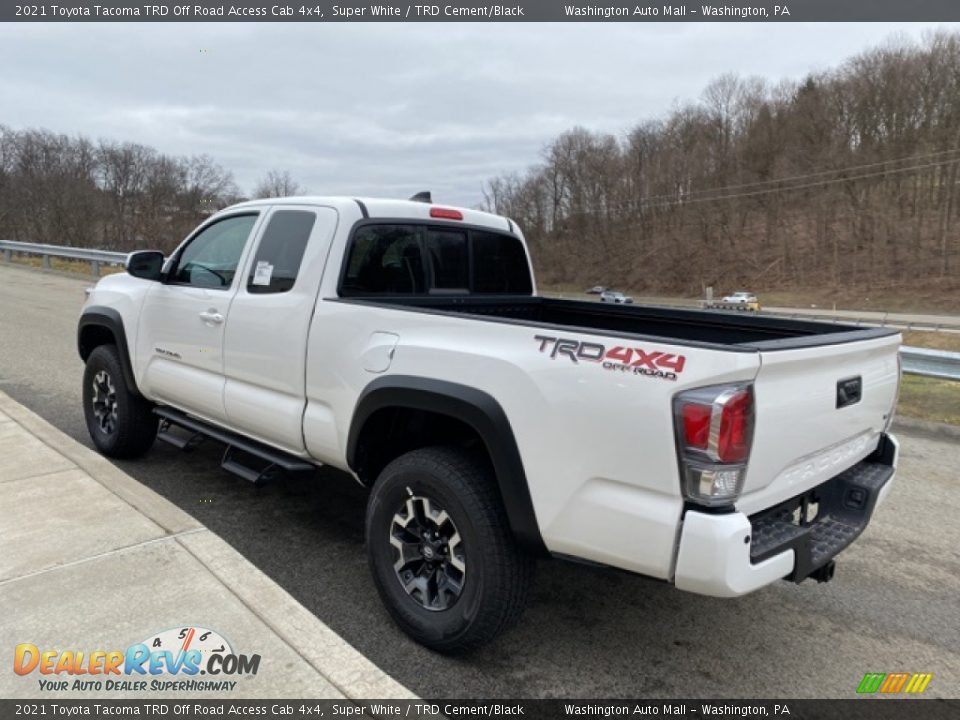 2021 Toyota Tacoma TRD Off Road Access Cab 4x4 Super White / TRD Cement/Black Photo #2