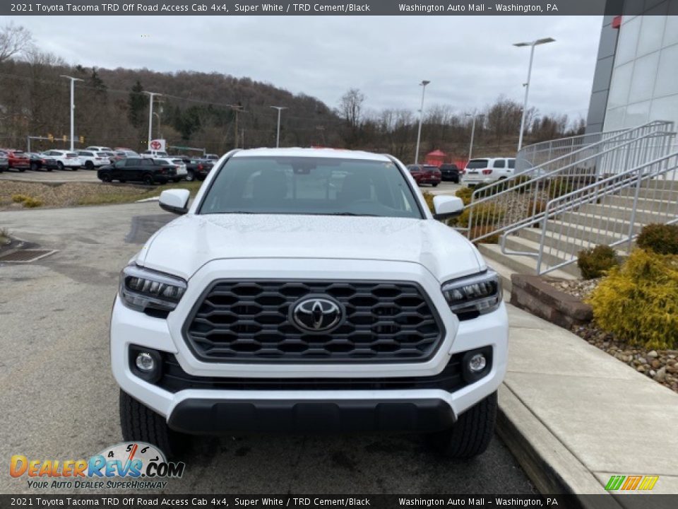 2021 Toyota Tacoma TRD Off Road Access Cab 4x4 Super White / TRD Cement/Black Photo #11