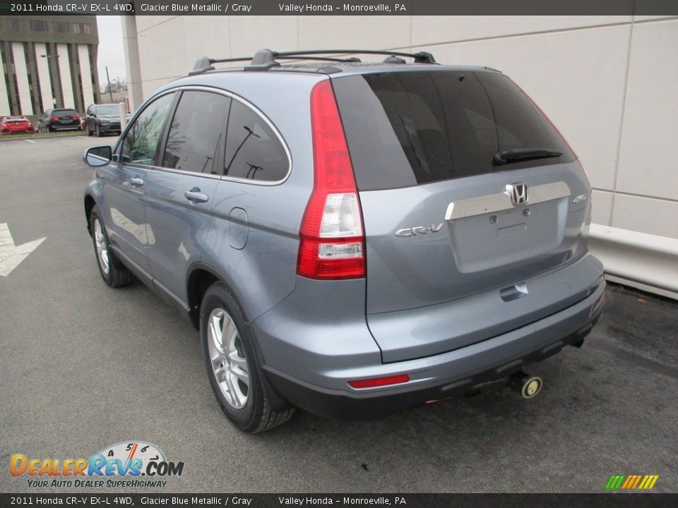 2011 Honda CR-V EX-L 4WD Glacier Blue Metallic / Gray Photo #3