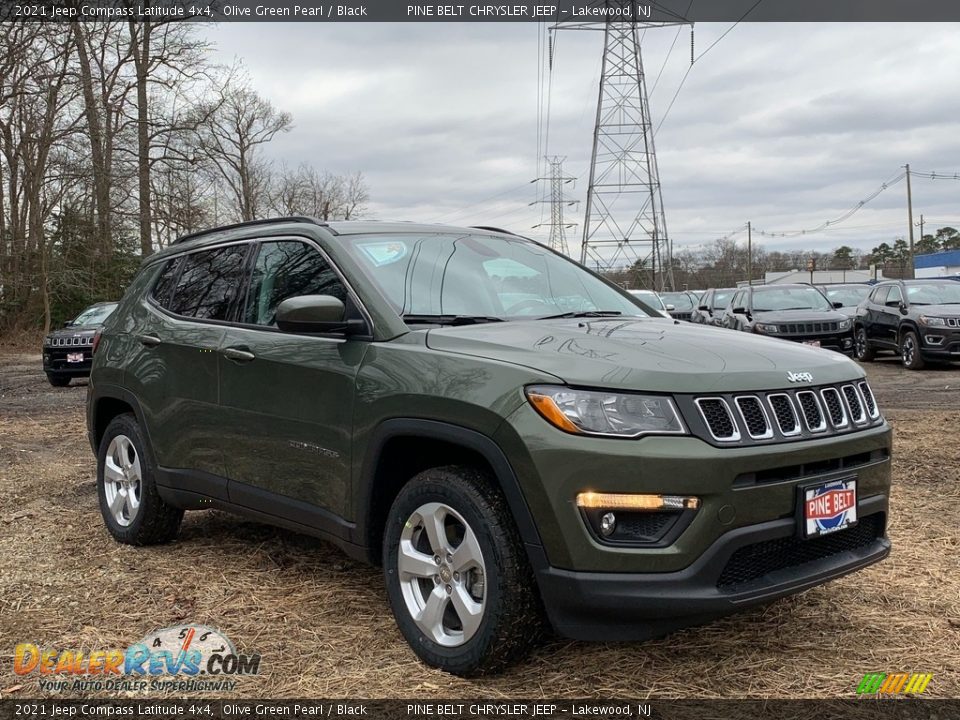 2021 Jeep Compass Latitude 4x4 Olive Green Pearl / Black Photo #1
