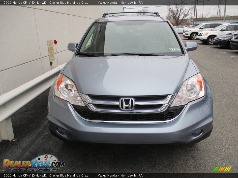 2011 Honda CR-V EX-L 4WD Glacier Blue Metallic / Gray Photo #8