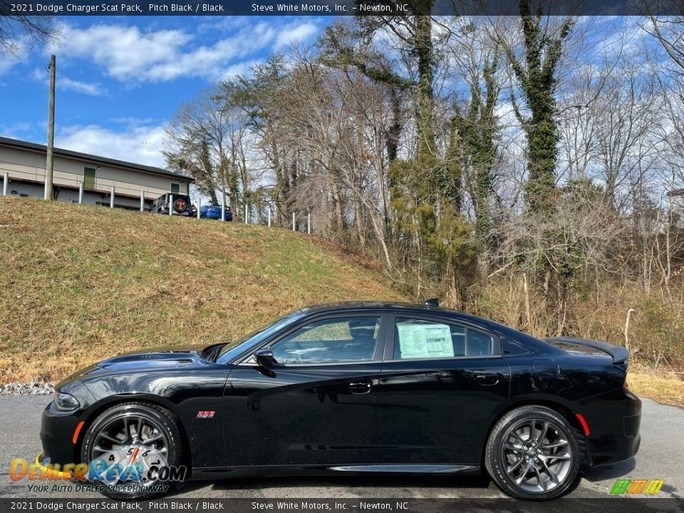 2021 Dodge Charger Scat Pack Pitch Black / Black Photo #1