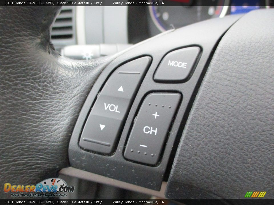 2011 Honda CR-V EX-L 4WD Glacier Blue Metallic / Gray Photo #18