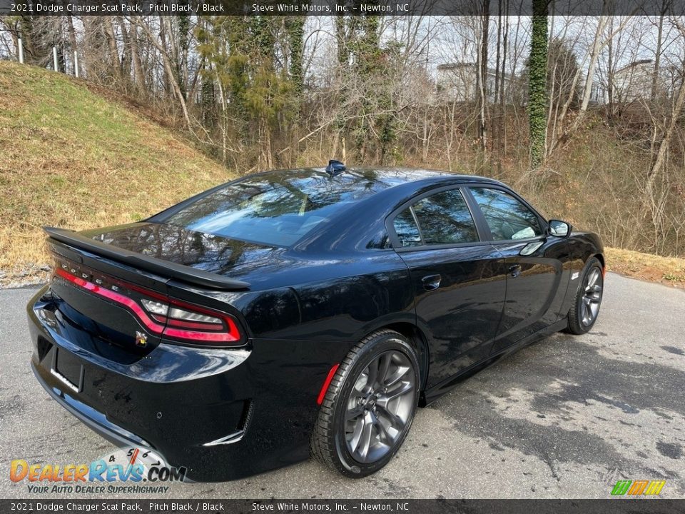 2021 Dodge Charger Scat Pack Pitch Black / Black Photo #6