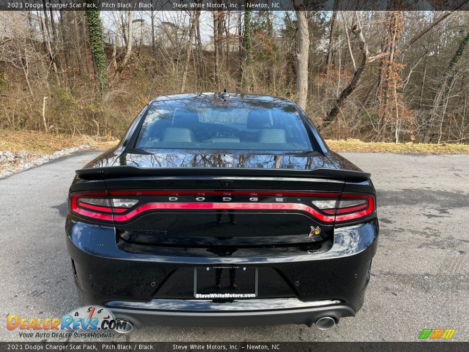 2021 Dodge Charger Scat Pack Pitch Black / Black Photo #7