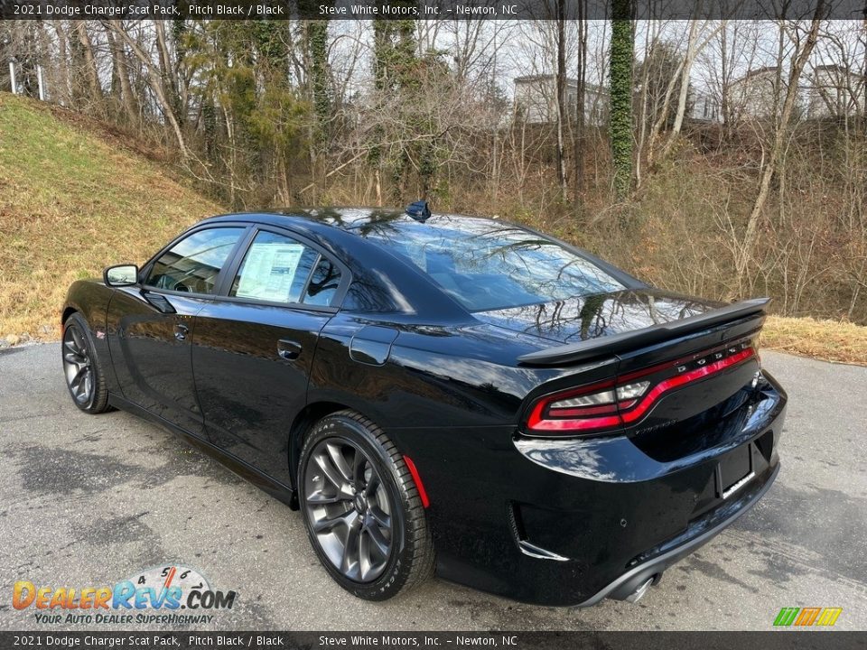 2021 Dodge Charger Scat Pack Pitch Black / Black Photo #8