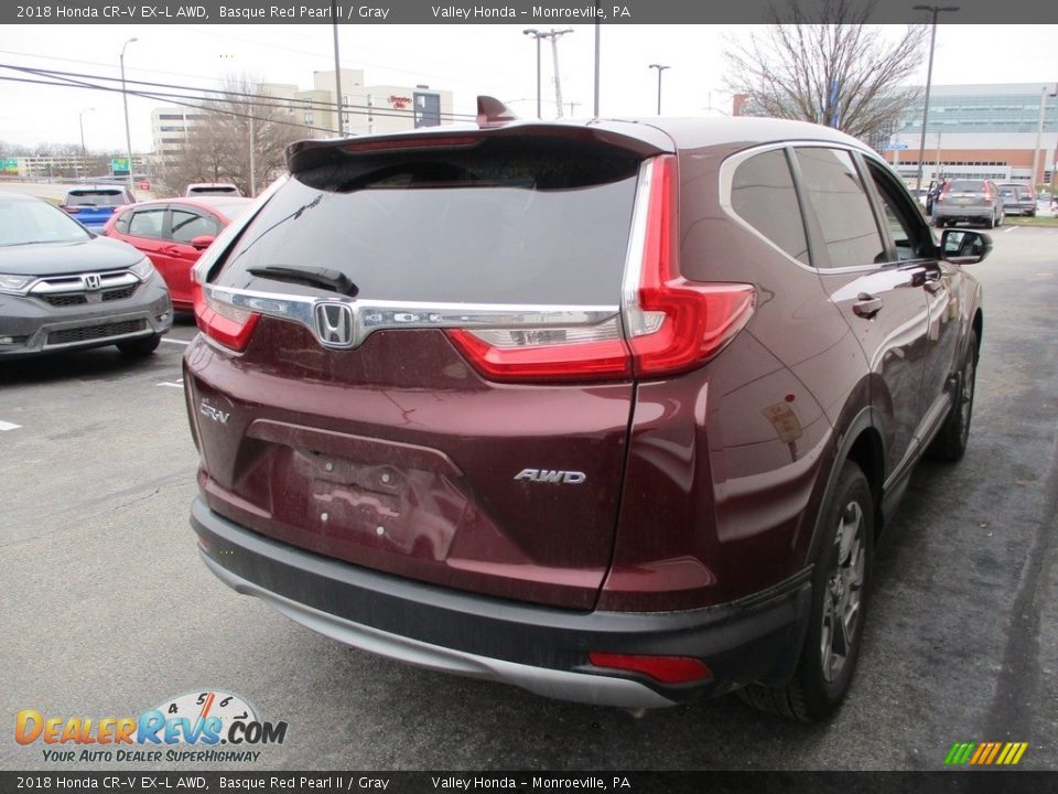 2018 Honda CR-V EX-L AWD Basque Red Pearl II / Gray Photo #5