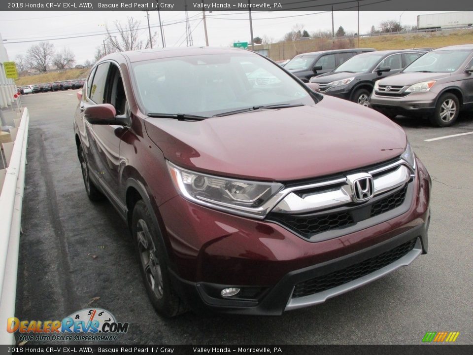 2018 Honda CR-V EX-L AWD Basque Red Pearl II / Gray Photo #7