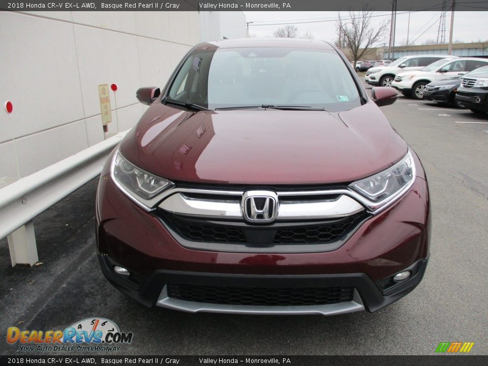2018 Honda CR-V EX-L AWD Basque Red Pearl II / Gray Photo #8