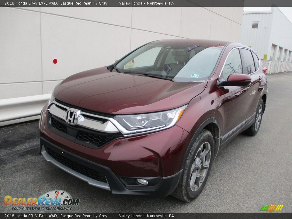 2018 Honda CR-V EX-L AWD Basque Red Pearl II / Gray Photo #9