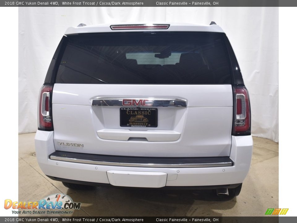 2018 GMC Yukon Denali 4WD White Frost Tricoat / Cocoa/Dark Atmosphere Photo #3