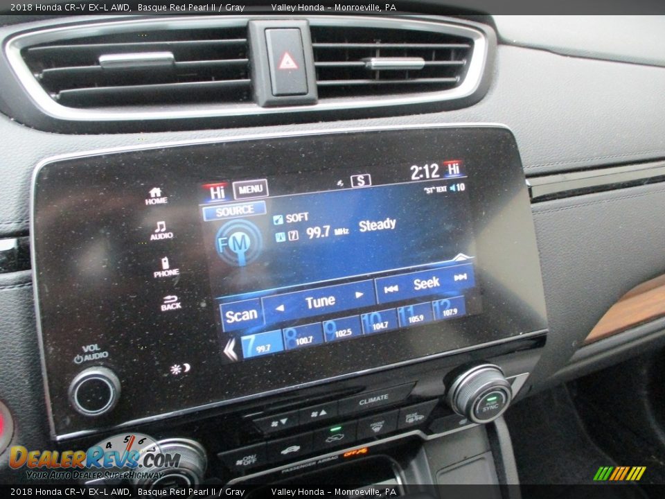 2018 Honda CR-V EX-L AWD Basque Red Pearl II / Gray Photo #15