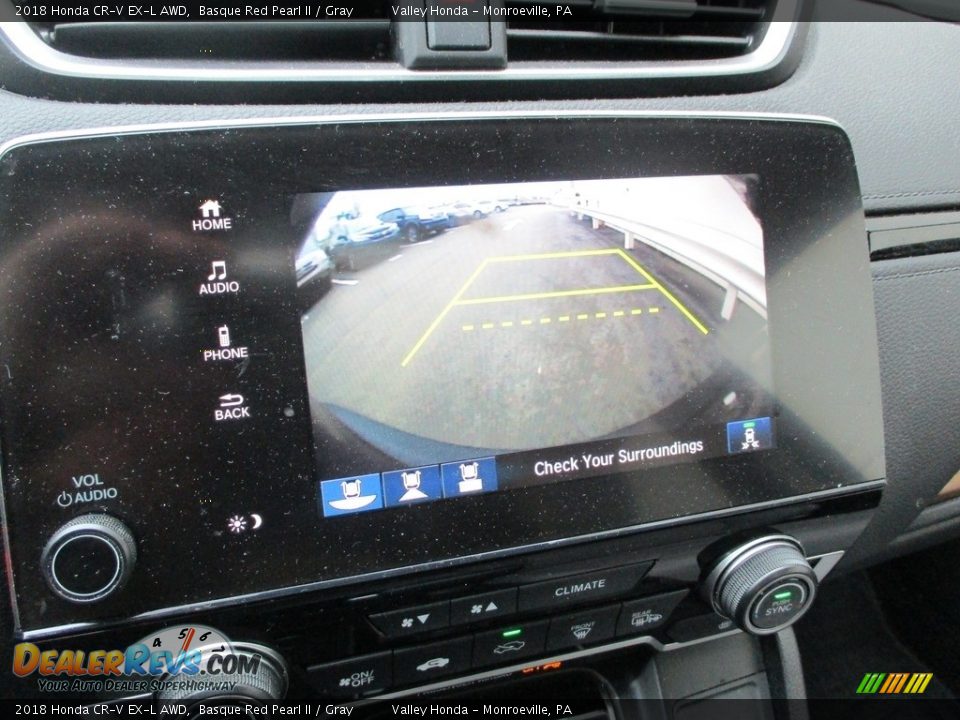2018 Honda CR-V EX-L AWD Basque Red Pearl II / Gray Photo #16