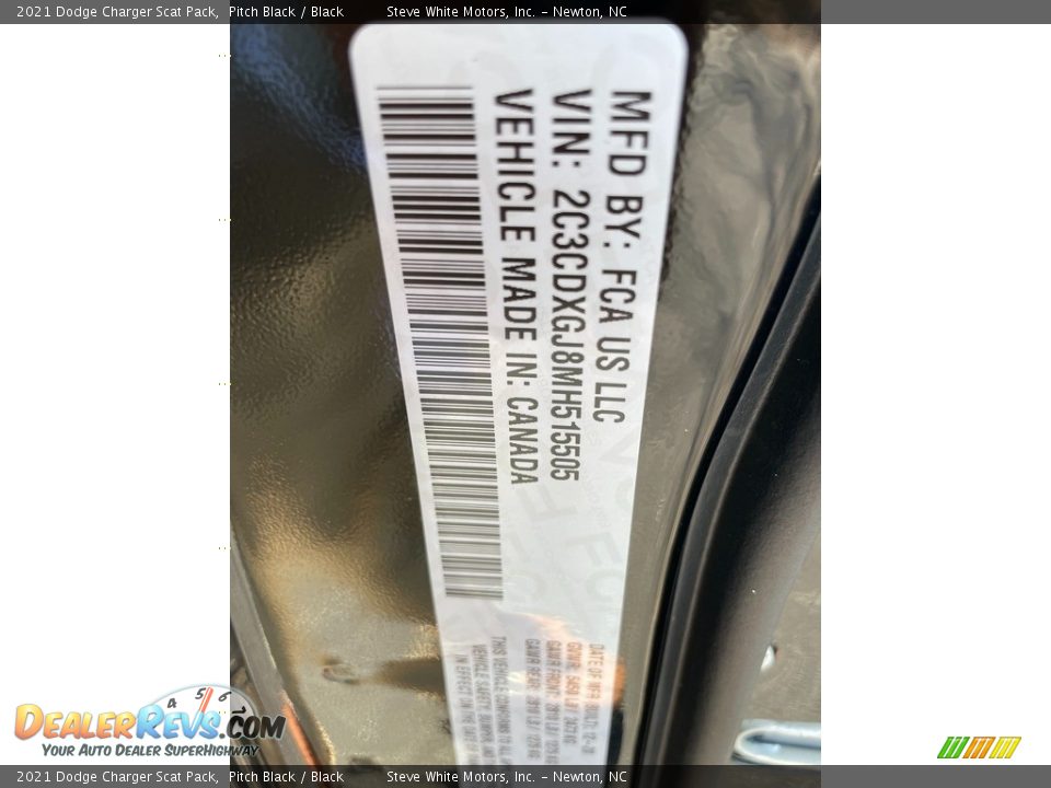 2021 Dodge Charger Scat Pack Pitch Black / Black Photo #30