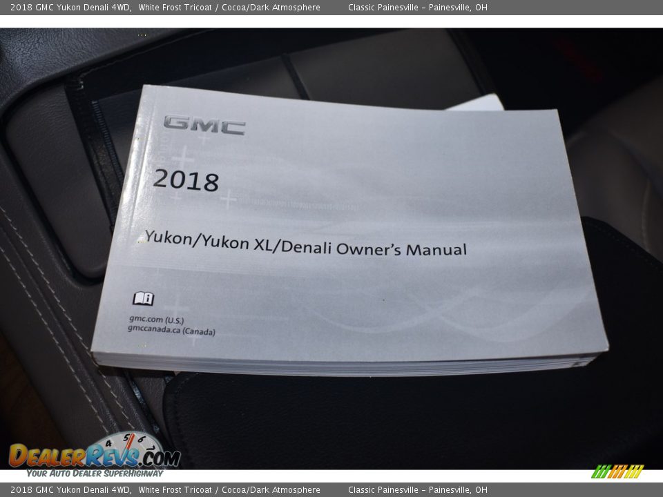 2018 GMC Yukon Denali 4WD White Frost Tricoat / Cocoa/Dark Atmosphere Photo #22
