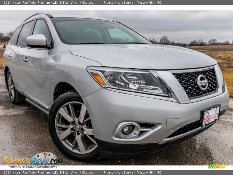 2014 Nissan Pathfinder Platinum AWD Brilliant Silver / Charcoal Photo #1