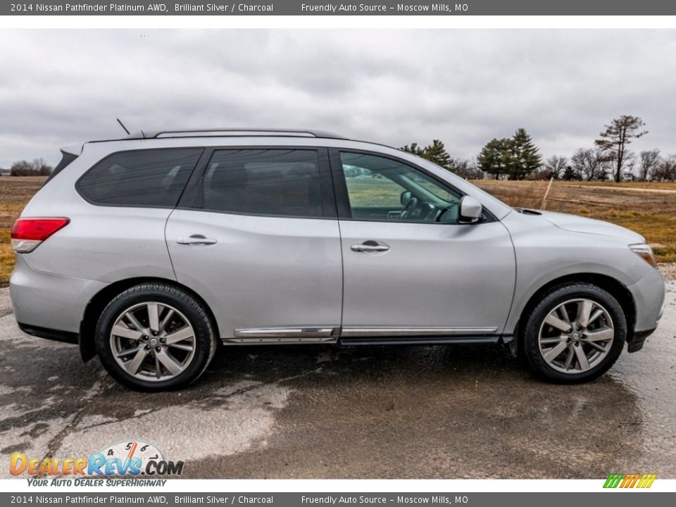 2014 Nissan Pathfinder Platinum AWD Brilliant Silver / Charcoal Photo #3