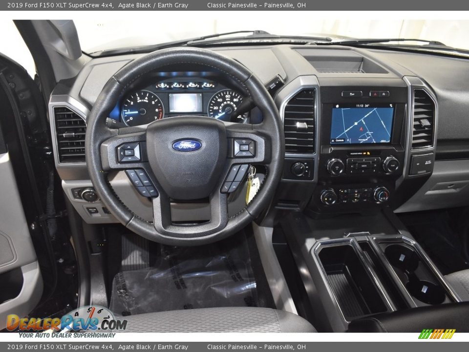 2019 Ford F150 XLT SuperCrew 4x4 Agate Black / Earth Gray Photo #12