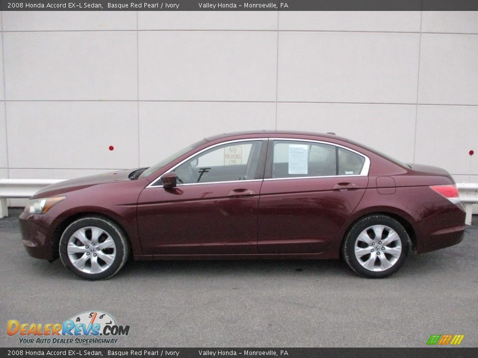 2008 Honda Accord EX-L Sedan Basque Red Pearl / Ivory Photo #2