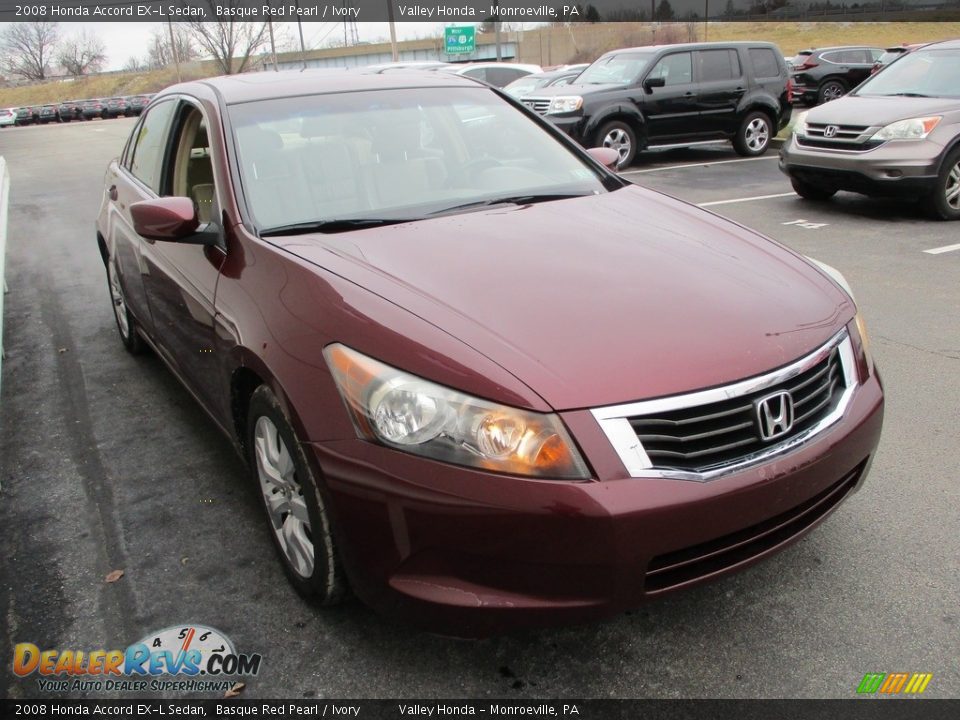 2008 Honda Accord EX-L Sedan Basque Red Pearl / Ivory Photo #6