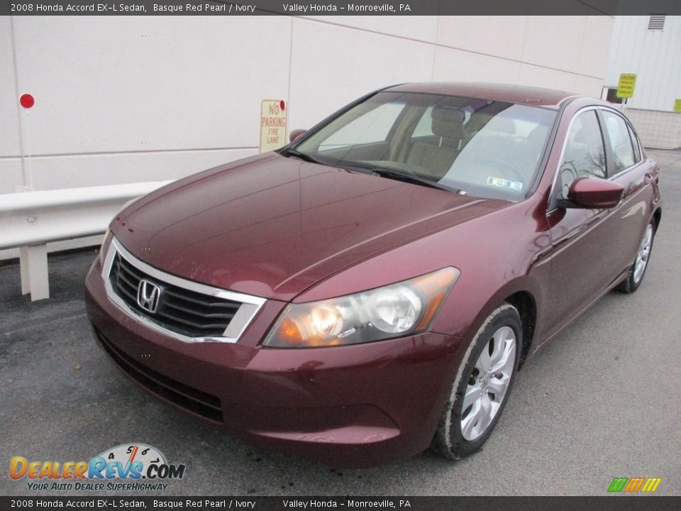 2008 Honda Accord EX-L Sedan Basque Red Pearl / Ivory Photo #8