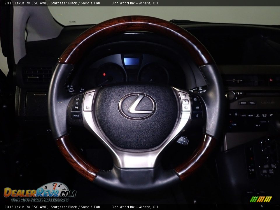 2015 Lexus RX 350 AWD Stargazer Black / Saddle Tan Photo #31