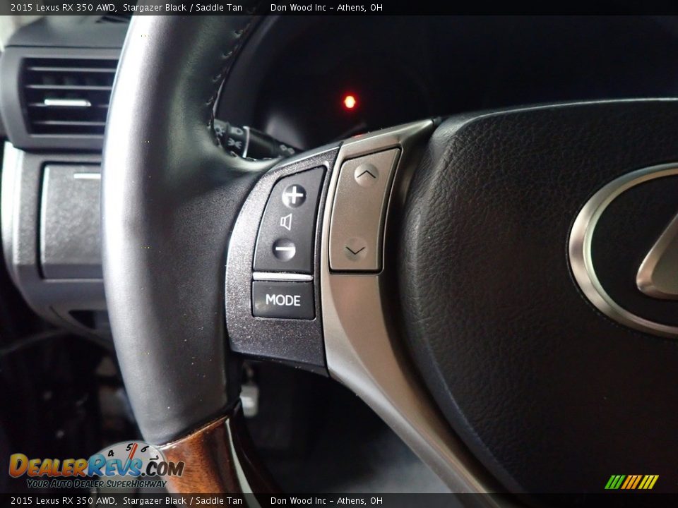 2015 Lexus RX 350 AWD Stargazer Black / Saddle Tan Photo #34