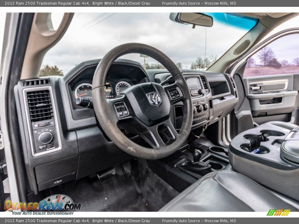 Black/Diesel Gray Interior - 2013 Ram 2500 Tradesman Regular Cab 4x4 Photo #20