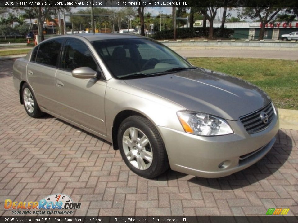 2005 Nissan Altima 2.5 S Coral Sand Metallic / Blond Photo #16