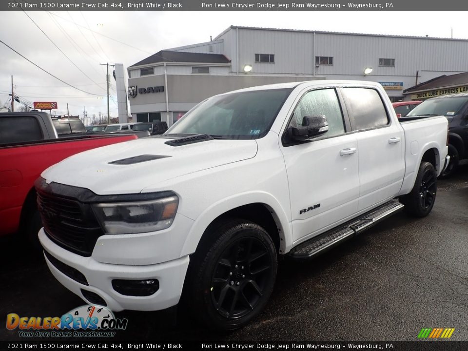 2021 Ram 1500 Laramie Crew Cab 4x4 Bright White / Black Photo #1