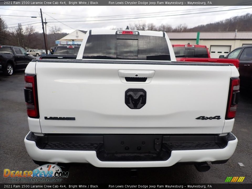 2021 Ram 1500 Laramie Crew Cab 4x4 Bright White / Black Photo #5