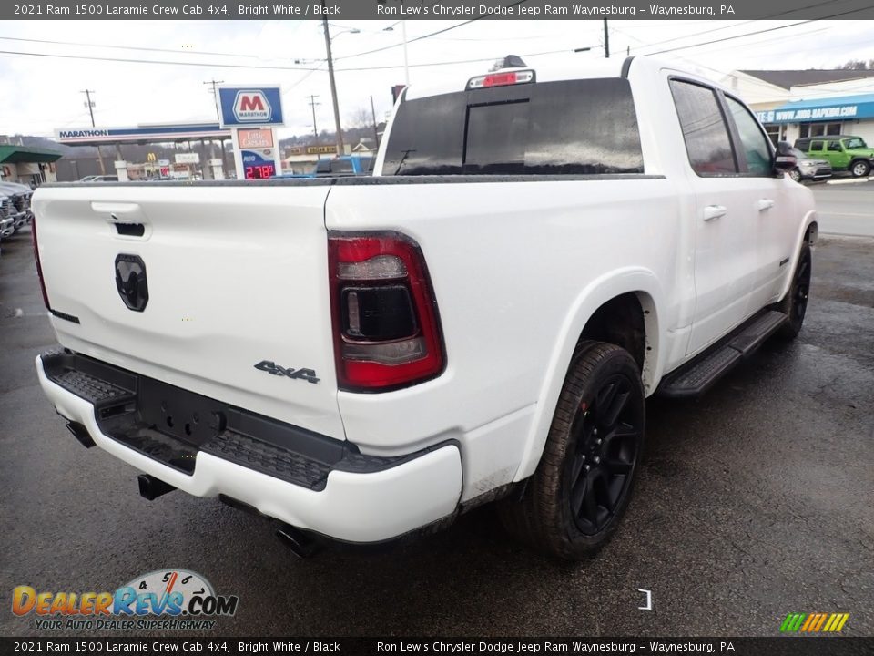 2021 Ram 1500 Laramie Crew Cab 4x4 Bright White / Black Photo #6