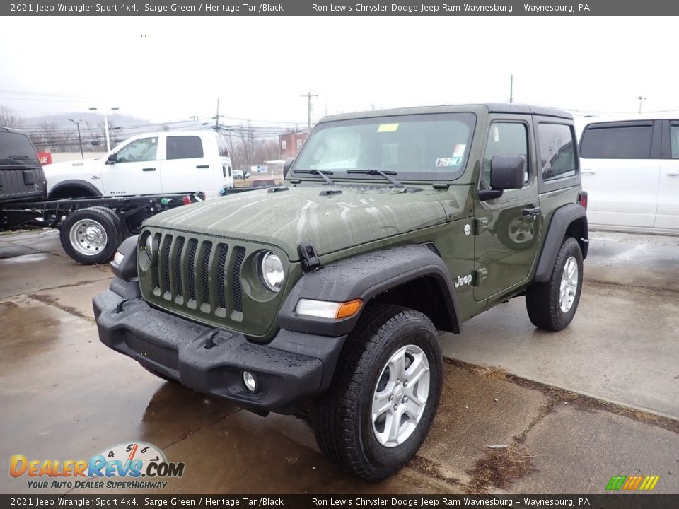 Front 3/4 View of 2021 Jeep Wrangler Sport 4x4 Photo #1