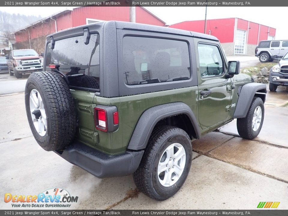 2021 Jeep Wrangler Sport 4x4 Sarge Green / Heritage Tan/Black Photo #5