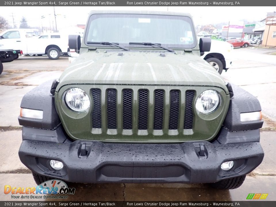 2021 Jeep Wrangler Sport 4x4 Sarge Green / Heritage Tan/Black Photo #8