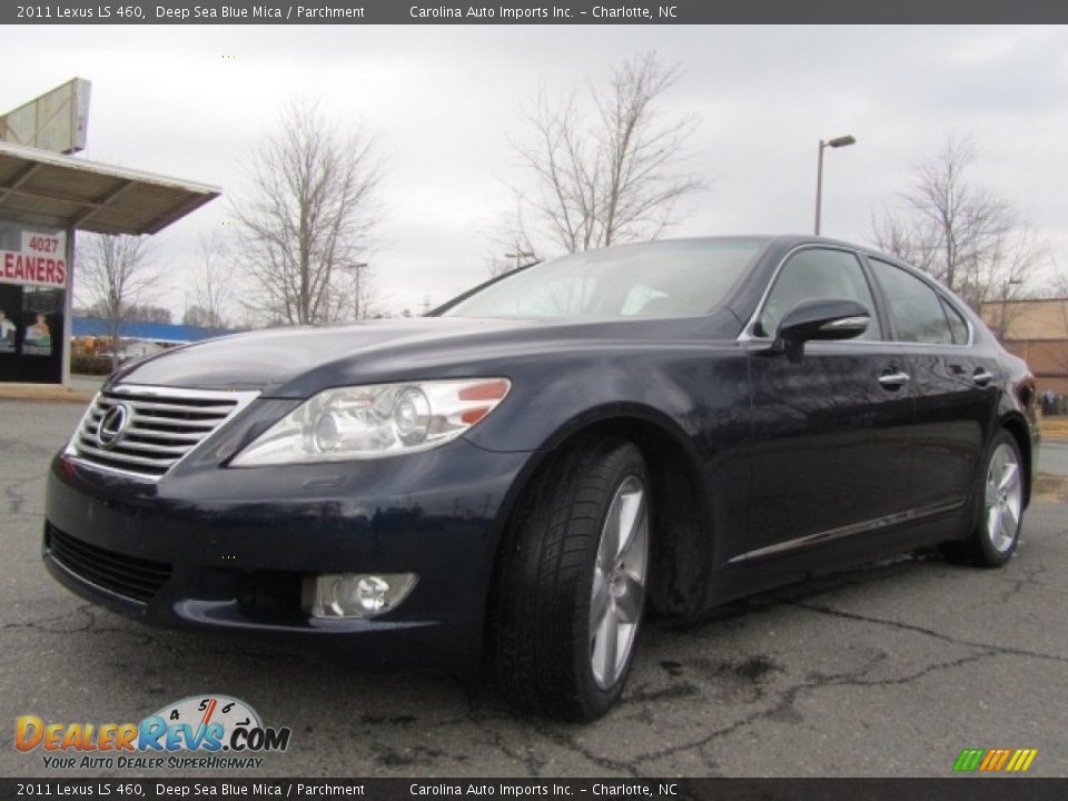 2011 Lexus LS 460 Deep Sea Blue Mica / Parchment Photo #6