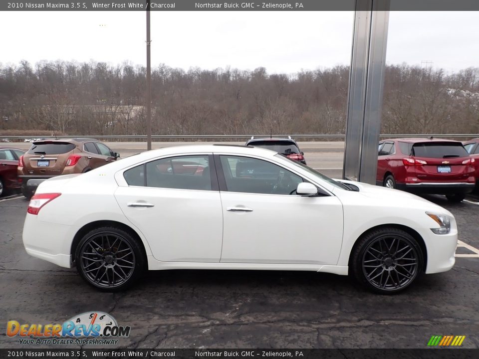 2010 Nissan Maxima 3.5 S Winter Frost White / Charcoal Photo #5