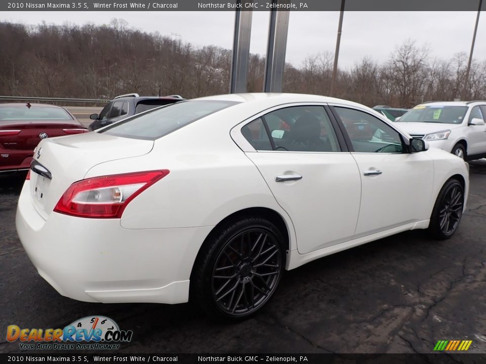 2010 Nissan Maxima 3.5 S Winter Frost White / Charcoal Photo #9