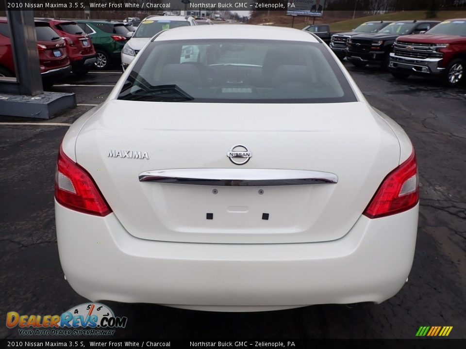 2010 Nissan Maxima 3.5 S Winter Frost White / Charcoal Photo #10